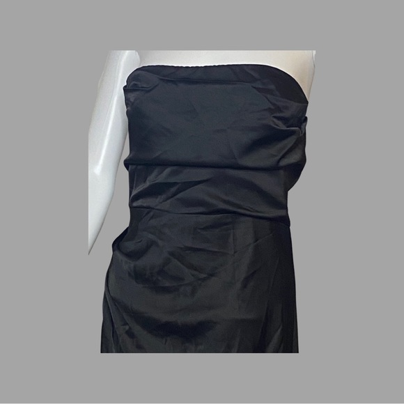 LUXEDRESS- HIGH SLIT RUCHED STRAPLESS MAXI DRESS- NWT - Picture 4 of 7